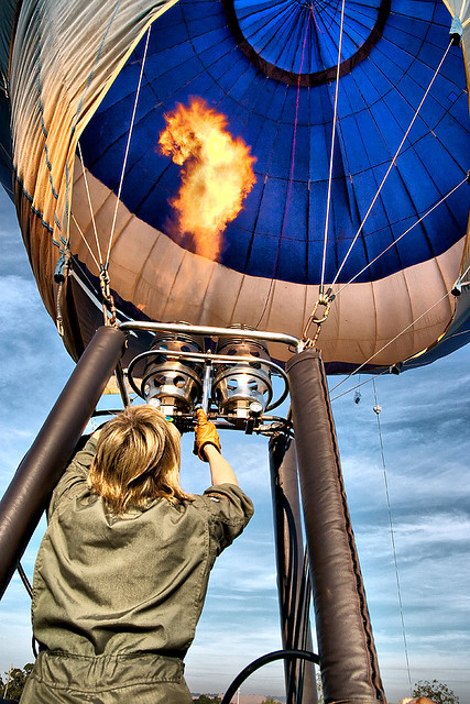Hot Air Balloon Getting Ready to Fly!